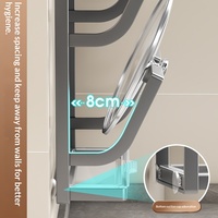 Support mural multifonctionnel pour couvercles de casseroles et planches à découper, fixation sans perçage, en acier au carbone robuste et ABS
