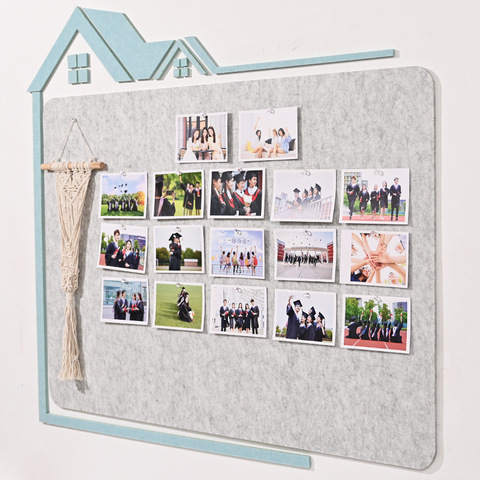 Eco-friendly Felt Board Wall Stickers-No Drilling Required Won't Damage Walls Modern Design for Children's Artwork Display
