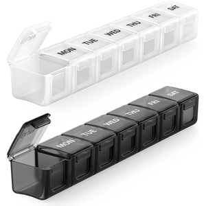 Pill Organizer 7 Days Daily Drug Box Weekly Pill Box Dispenser Medicine Organizer Day for Daily Promotion Supply