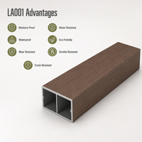 Profil en aluminium extérieur imitation bois, résistant à l'humidité et aux fissures, pour façade architecturale et écran d'intimité