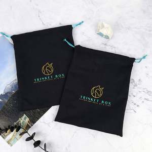 High Quality Custom Logo Velvet Drawstring <b>Bag</b> <b>Dust</b> Velvet <b>Bag</b> Recyclable Jewelry Velvet Pouch for Storage and Packaging - Product Image 1
