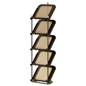 Rattan Slanted Shoe Rack 7 Tier Space Saving Entryway Corner Storage Rack For Bathroom Living Room - Product Image 4