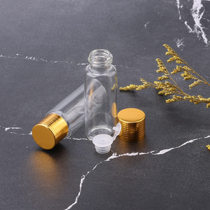 Beautiful <b>10ml</b> Small Transparent Glass Round Tube Rollerball <b>Bottle</b> With Rose Gold Lid and Stainless Steel Beads - Product Image 4