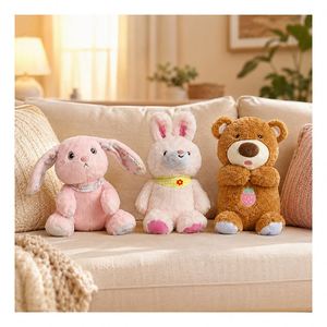 Custom AI Rabbit Stuffed Toy App Controlled Dialogue Speaker Soft Fabric Sleep Companion Kids Holiday Present Supplier - Product Image 6