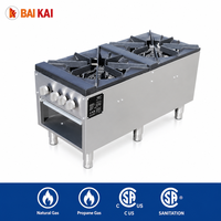 Cuisinière à gaz professionnelle en acier inoxydable Core Pro, haute puissance, facile à nettoyer, pour hôtel et restaurant