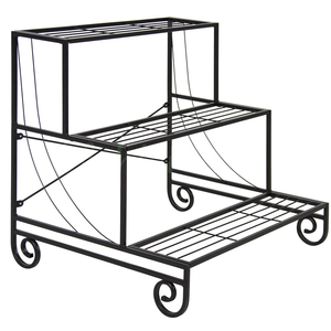 Supports d'affichage en métal à 3 niveaux pour pots <span class=keywords><strong>de</strong></span> fleurs en métal pour plantes - Product Image 3