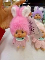 Nouveaux jouets en peluche lapin de 15 cm, animaux en peluche avec visage en vinyle, oreilles de lapin de Pâques, porte-clés en peluche multicolores