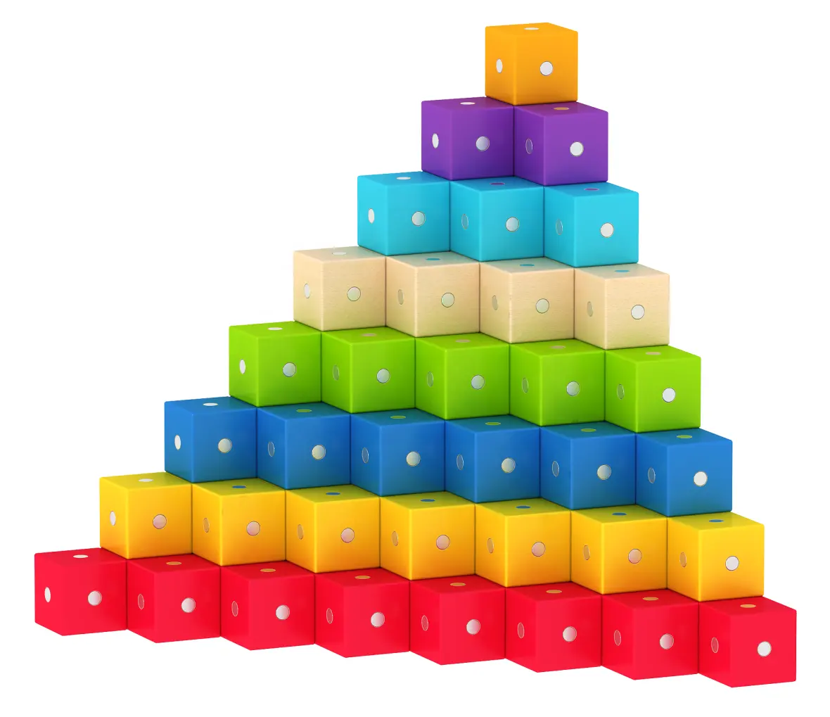 Cubes Toy Wooden Magnetic Building Blocks DIY Build Can Magnet Montessori Wooden 40 Unisex ASTM Beautiful Color Box 100 3*3*3 Cm