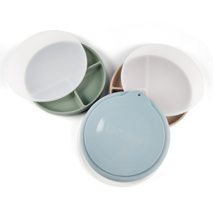 จานอาหารซิลิโคนพร้อมฝาปิดสำหรับเด็กปราศจากสาร BPA กันหก - Product Image 3