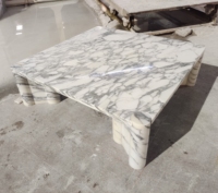 Design personnalisé pierre naturelle italien Arabescato marbre meubles de maison salon Table de luxe Table basse en marbre