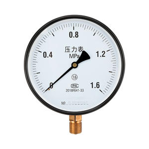 เกจวัดแรงดันมาตรฐานทองเหลือง Y-150 0-1.6 2.5 40 60 เมกะปาสคาล สำหรับหม้อไอน้ำ ขนาดเส้นผ่านศูนย์กลางเข็ม 100 มม. สำหรับแรงดันไฮดรอลิก/แก๊ส - Product Image 2