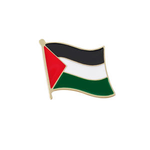 Aleación de zinc esmalte suave Palestina Bandera Nacional pin broche barato al por mayor ayuda humanitaria patriótico Palestina solapa pin insignia - Product Image 1