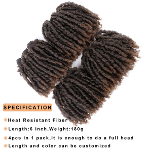 Mới Đến Giả Mềm Locs Pre-Xoắn Crochet Tóc Dreadlock Mở Rộng Sợi Ngang 4 Pcs Pre-Looped Crochet Tóc Cho Phụ Nữ Da Đen - Product Image 2