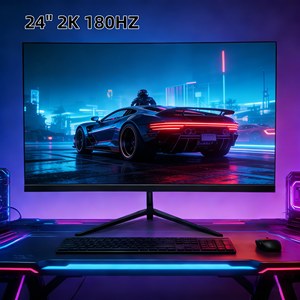 Monitor Gaming Económico de <span class=keywords><strong>24</strong></span> <span class=keywords><strong>Pulgadas</strong></span>, 2K, 180Hz, 1ms, IPS, 2560x1440, Pantalla Curva, HDR, para Juegos de <span class=keywords><strong>PC</strong></span>, Xbox, PS5 - Product Image 1