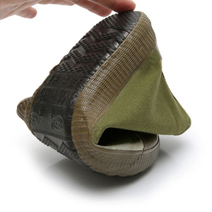 Chaussures de sécurité en toile à tige haute unisexe, semelle en caoutchouc résistante à l'usure, talon bas, pour travaux agricoles et de construction - Product Image 4