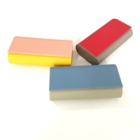Étui à lunettes optiques à la mode à 2 fentes en cuir de couleur rectangle anti-chute de haute qualité avec logo personnalisé