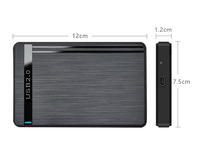 Pasokan Langsung Dari Pabrik USB 2.0 HDD/SSD External Enclosure 2.5 Inch SATA Portable Bahan ABS Hitam Merek OEM