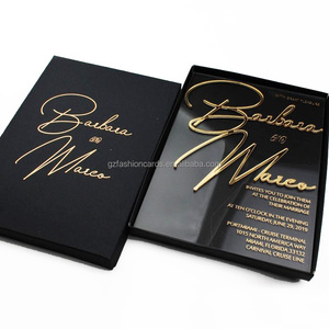 Invitación de boda acrílica transparente con caja, carta de invitación, nuevo diseño - Product Image 1
