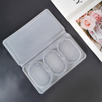 Boîte d'emballage en plastique transparente jetable à 3 compartiments de qualité alimentaire pour nouilles, produits de boulangerie, pâtisseries congelées, chocolat, sucre
