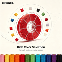 Filament 3D DIMENFIL PLA Pro 17,5 mm 1 kg avec texture stable pour l'impression de modèles de grande taille 200C