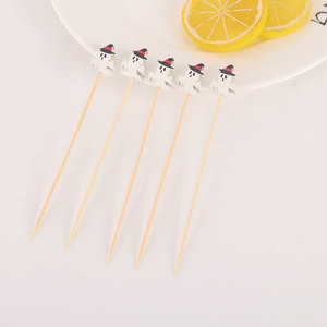Palillos de Cóctel Desechables de Bambú Ecológicos para Halloween, Diseño de Fantasma, Sombrero de Bruja y Calabaza, Logotipo Personalizado, Modernos y Rápidos - Product Image 5