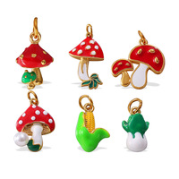Diy Bracelets Colliers Pendentifs Accessoires Colorful Oil-Dripping Vegetable Mushroom Pepper Chou Pendant pour la fabrication de bijoux