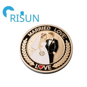 Pièces de monnaie commémoratives personnalisées pour anniversaire de mariage, souvenir de mariage, pour amoureux, avec support, cadeaux souvenirs - Product Image 4