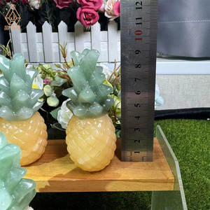 Kindfull Cristal fruit cristal naturel vert <span class=keywords><strong>aventurine</strong></span> et <span class=keywords><strong>jaune</strong></span> calcite ananas sculpture Pour La Décoration - Product Image 6