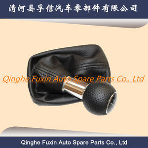Poignée de levier de vitesse en cuir noir Fuxin pour Audi A3 A4, boîte manuelle - Product Image 2