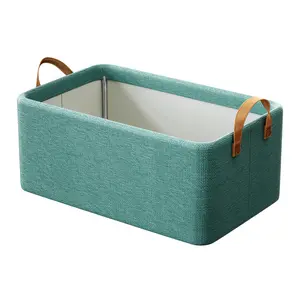 Cationic Galvanized Steel Frame Density Plate Custom Durable Home Clothes Organizer Steel Storage Basket With Handles