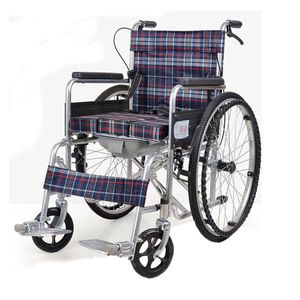 Fauteuil roulant pliable manuel léger en acier pour personnes âgées et handicapées, aide à la mobilité KJY 08 - Product Image 1