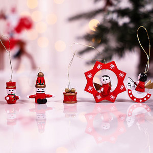 Nuevos adornos navideños de madera, juego de caja de regalo, regalos de Navidad, adornos de tren, decoraciones para árboles de Navidad - Product Image 4