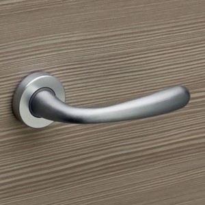 Maniglia a Goccia con Rosone e Spina in Cromo Satinato - Product Image 4