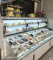 Réfrigérateur commercial haute performance YINZHENG pour restaurants, avec éclairage LED, porte vitrée et fonctions de congélateur profond