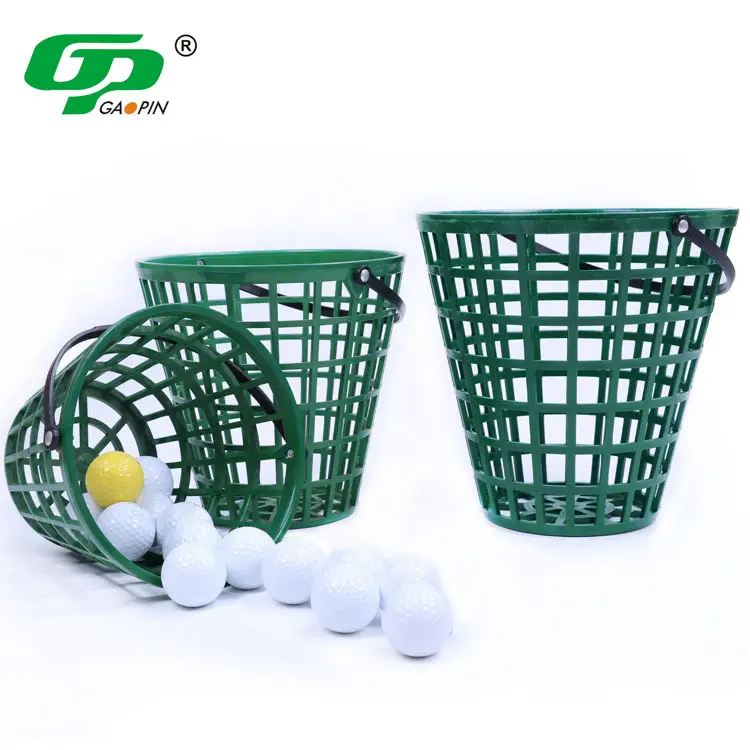 Wholesale Strong Storage Capacity Plastic Metal Wire Golf Ball Container Bucket Hold 50/75/100/150 balls Golf Ball Basket