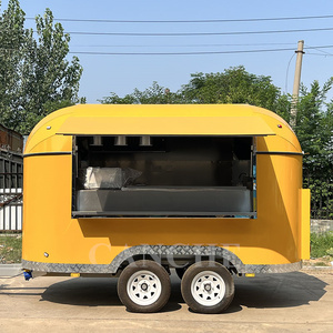 Remorque de restauration rapide camions de crème glacée chariot à café mobile chariot de nourriture vendeurs de rue <span class=keywords><strong>en</strong></span> <span class=keywords><strong>bois</strong></span> - Product Image 5