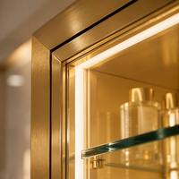 Éclairage LED moderne laqué et écologique pour vitrine, durable, sur mesure (taille, couleur, style), mobilier de présentation OEM pour salon