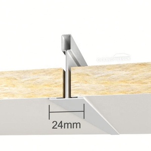 Plaque de plafond suspendu 600*600mm, faux plafonds, panneau d'isolation phonique en laine de verre, insert spécial pour bordure, laine de roche acoustique - Product Image 3
