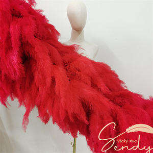 Knallpinke Federboa 800G Schwere Boa Ganzes Stück Straußenfederboa für Kleidung Schal Hochzeitsschal Accessoires - Product Image 4