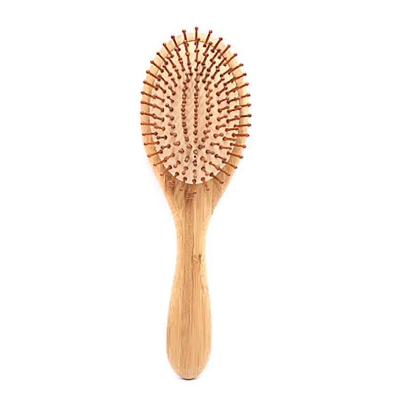 Brosse de Massage en bois naturel, 1 pièce, bambou, brosse à cheveux, Anti-statique, coussin d'air, Massage du cuir chevelu