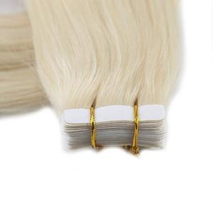 Extensions de cheveux naturels Remy, bande dessinée, couleur blond <span class=keywords><strong>platine</strong></span>, russe, haute qualité, 2020 - Product Image 5
