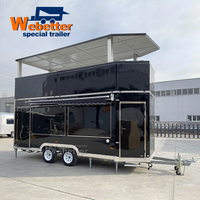 Webetter Food Truck Extérieur, Bar Mobile, Churros, Glaces, Café, Remorque à Pizza, Food Truck à Double Étage Entièrement Équipé, Restaurant