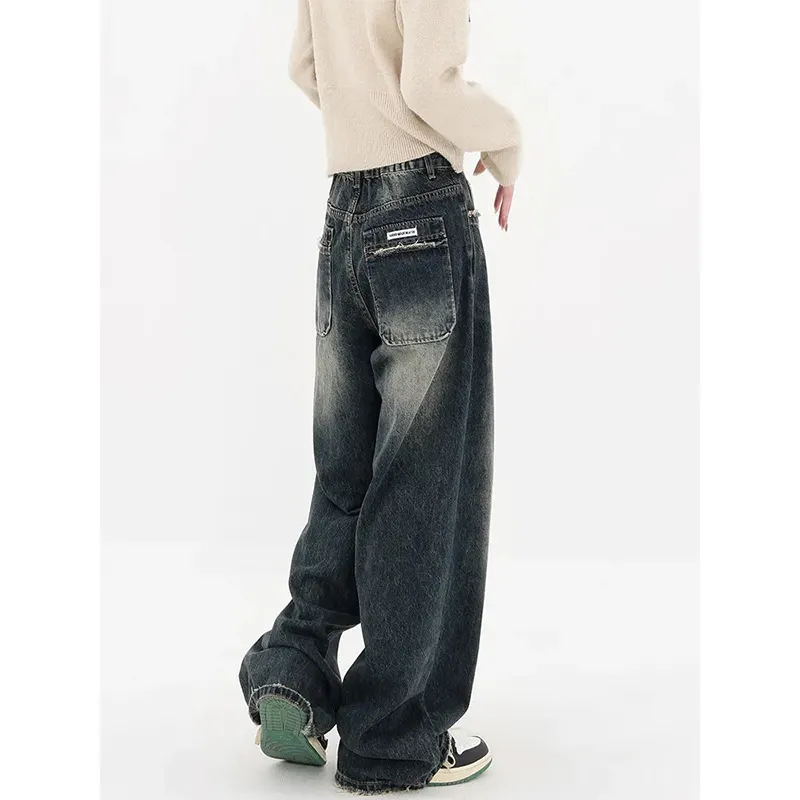 Y 2K Baggy Broek Losse Wijde Pijpen Rechte Losse Denim Broek Streetwear Retro Fashion Zomer Vrouwen Hoge Taille Jeans