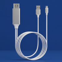 Cable USB HD para Smartphone a TV, 2M, Revestimiento de PVC, Cable USB-C VR para HDMI 4K, Piezas de TV IP, Receptores HD de Calidad
