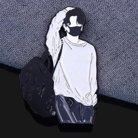 Épinglette en émail personnalisée d'usine, divers modèles pour meilleurs amis, amitié, Kpop, musique, hommes, OEM, dessin animé, Kpop, garçons, épinglette en métal pour revers