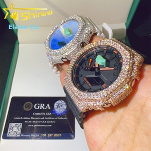 Sterling bạc 925 hip hop đồ trang sức vvs moissanite kim cương vượt qua Kim Cương Tester thời trang Buss xuống ga2100 xem trường hợp bezel - Product Image 3