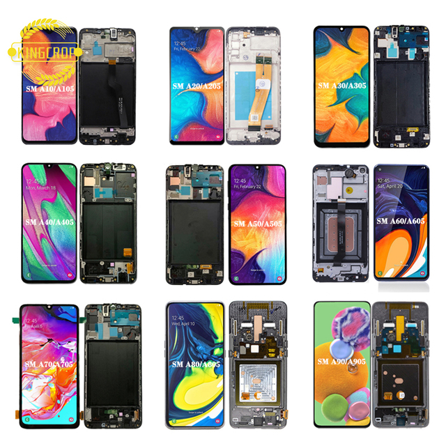 Mobile Phone Lcd for Samsung Galaxy A10 A50 A70 A51 A71 A31 A32 A33 A53 A73 A34 A74 Display Touch Screen Digitizer with Frame