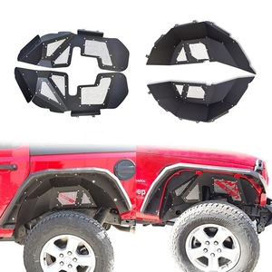 Custom Fit ruote in alluminio sopracciglia <span class=keywords><strong>pelle</strong></span> <span class=keywords><strong>di</strong></span> fango per 18-24 JEEP Wrangler JL parafango anteriore posteriore parafango parafango parafango - Product Image 1