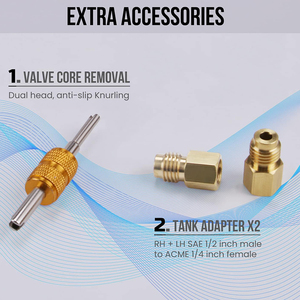 Cao & Thấp r1234yf nhanh chóng couplers thiết lập tự niêm phong thủng có thể tap van lõi Remover vật liệu nhôm cho xe ô tô - Product Image 5