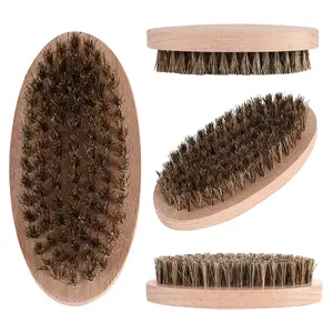 Tự nhiên bằng gỗ heo rừng lông râu bàn chải cho nam giới râu ria mép tóc trên khuôn mặt chải chuốt tạo kiểu hình handmade lược bàn chải nam Kit